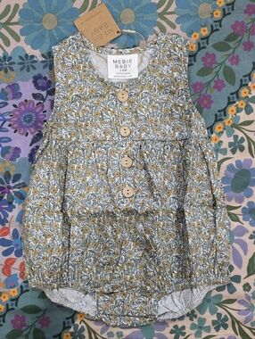 🌻 NEW! Mebie Baby Golden Meadow Bubble Romper 🌻
